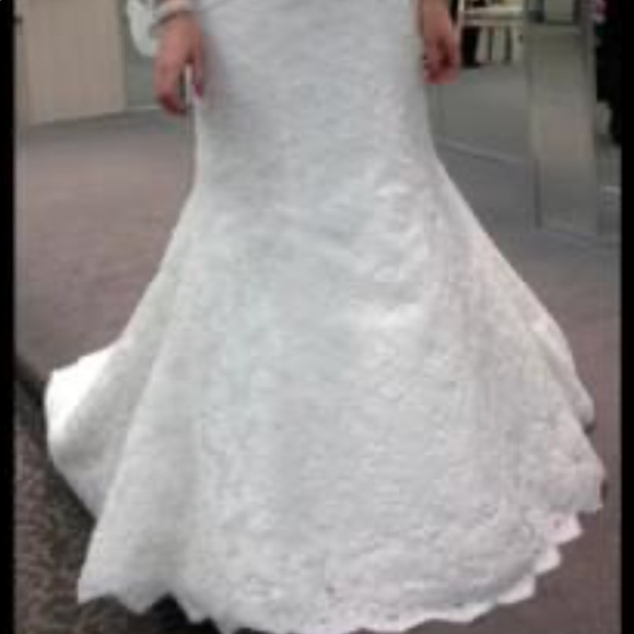 Oleg Cassini | Dresses | White Size 6 Trumpet Sweetheart Style Wedding Dress  | Poshmark